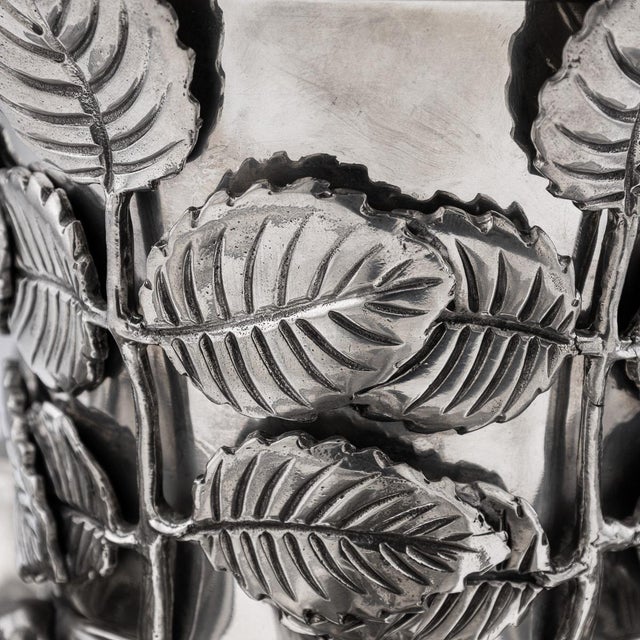 Late 20th Century Italian Pewter Wine Cooler by Piero Figura for Atena, 1980s For Sale - Image 6 of 12