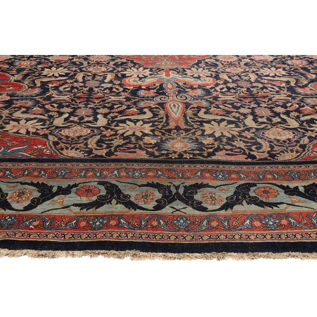 Signed Late 19th Century Persian Bijar Rug, 13'05 X 21'08 For Sale - Image 4 of 10