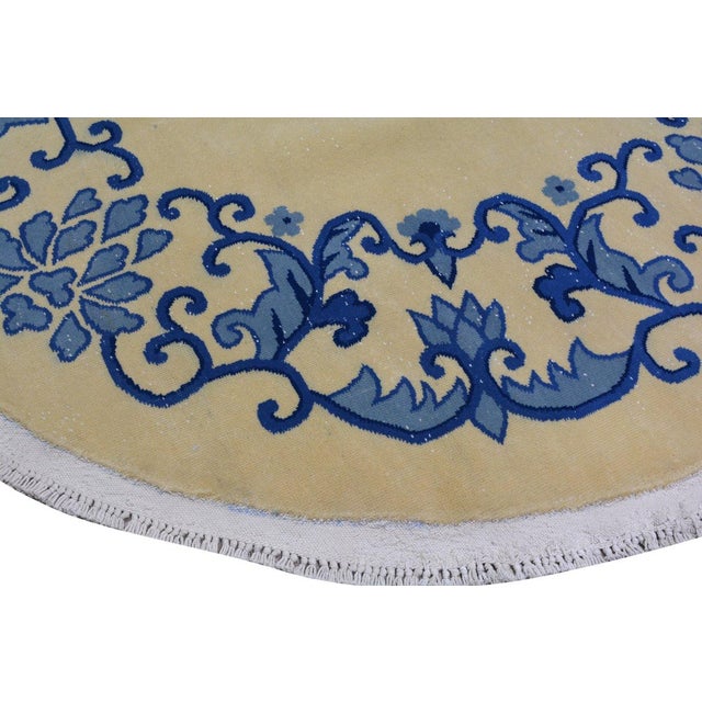 Art Deco Vintage Chinese Art Deco Hand Knotted Wool Rug, 5'7'' X 6' For Sale - Image 3 of 5