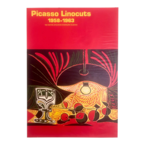 Vintage Picasso Linocuts 1958 - 1963 Original Exhibition Poster