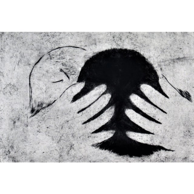 This artwork "The KIss" c.1970 is an original drypoint etching on wove paper by noted Czech artist Vladimir Komarek,...