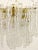 Metal Icicle Brass Ice Glass Chandelier attributed to Kinkeldey, Germany, 1960s For Sale - Image 7 of 11