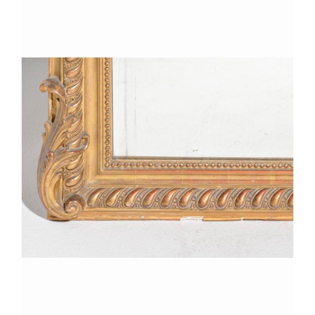 French 19th Century Louis XV Style Gold Gilt Framed Mirror For Sale - Image 3 of 5