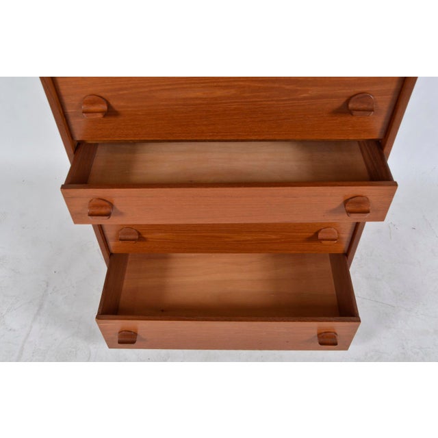 Brown Mid-Century Teak Tallboy Chest of Drawers by Stag in the style of Cantata Range by Ron Carter, 1960s For Sale - Image 8 of 18