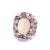 Contemporary Bochic “Orient” Pink Opal, Blue Topaz & Amethyst Ring Set In 18K Gold & Silver For Sale - Image 3 of 8