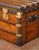 19th Century French Parisian Travel Trunk With Brass Hardware and Wood Slat Top For Sale In Dallas - Image 6 of 13