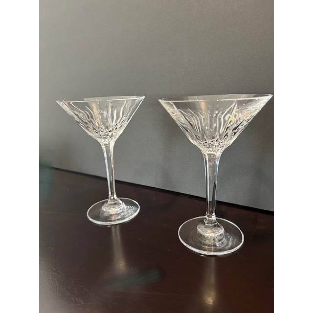 1980s Mikasa Arctic Lights Crystal Martini Glasses Set of 2 Chairish