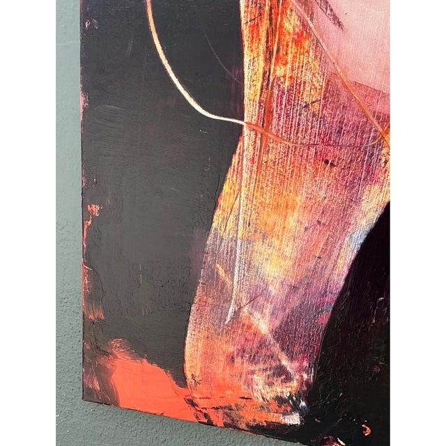 Vintage Abstract Expressionist Oil Painting on Canvas For Sale - Image 9 of 12