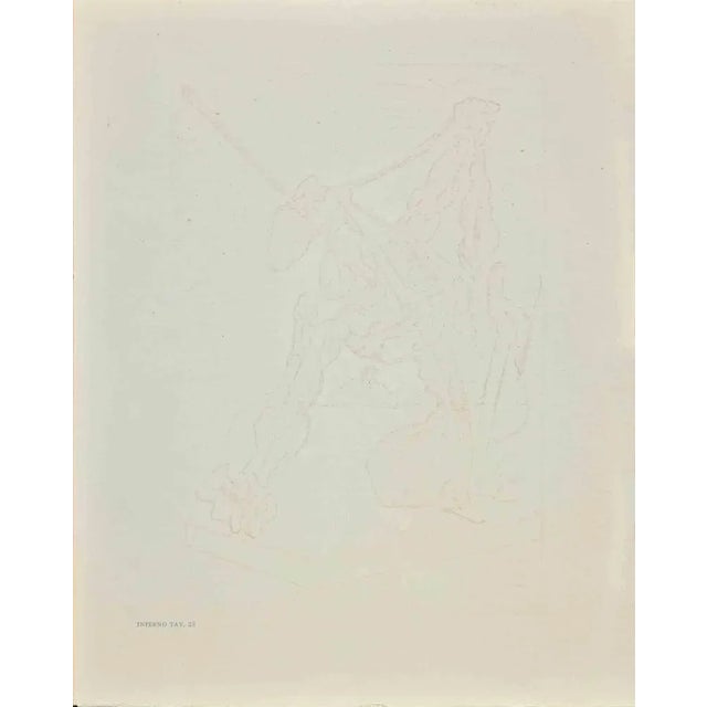 The Falsifiers from the Series "The Divine Comedy" is a woodcut print realized in 1963 for a series illustrating the...