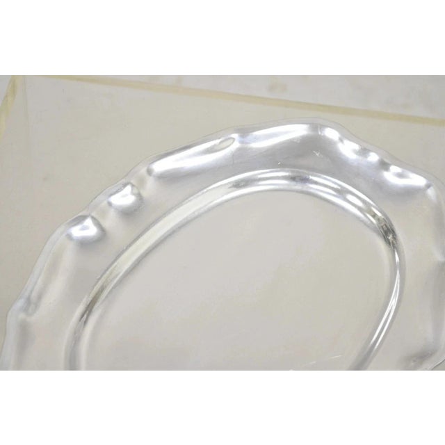 Vintage Wilton Mount Joy, Pa Silver Plated Cast Aluminum 14" Dish Platter Tray For Sale - Image 4 of 11