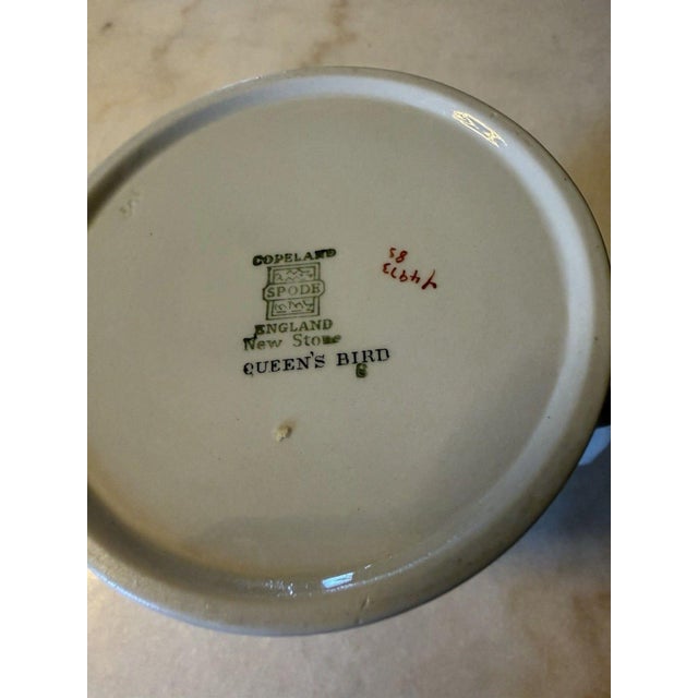 Vintage Copeland Spode Queen's Bird 5.5" Pitcher ca. 1937 For Sale - Image 9 of 10