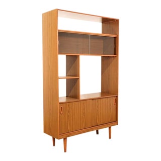 1960s Mid Century Wall Unit Room Divider Bookcase by Schreiber For Sale