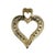 Estate 10K diamond heart pendant. This estate heart pendant is crafted in 10 karat yellow gold featuring .12 carat total...