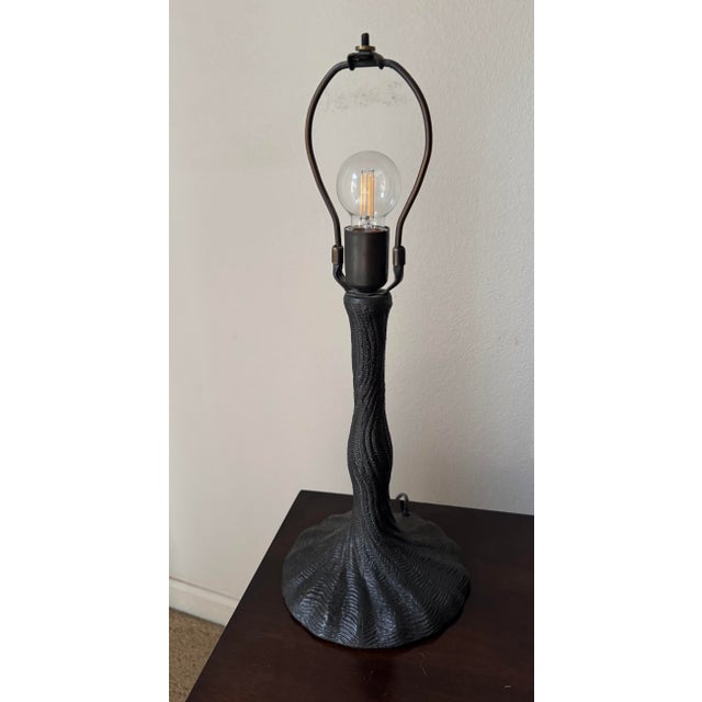 Metal Vintage Stained Glass Peacock Style Desk or Table Lamps (Set of 2) For Sale - Image 7 of 9