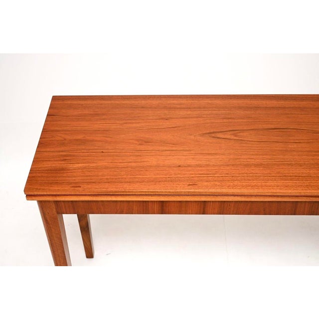 Brown Vintage Swedish Walnut Metamorphic Console Table from Nordiska Kompaniet, 1950s For Sale - Image 8 of 11