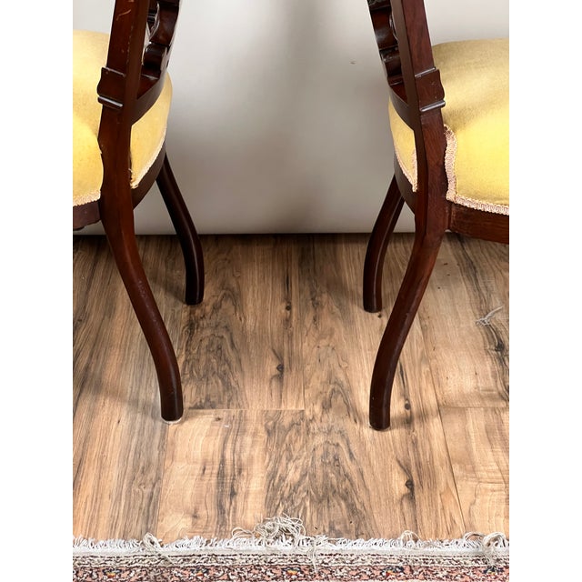 Fine Antique Pair Renaissance Revival Walnut Side Chairs Attr. John Jelliff, Newark C. 1880 For Sale - Image 17 of 18