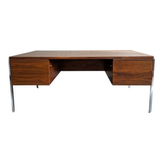 1960s Walnut Executive Desk by Alexis Yermakov for Stow Davis For Sale