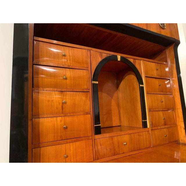 Secretary in Cherry Veneer, South Germany, 1820s For Sale - Image 9 of 18