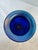Orient & Flume Floral Blue Art Glass Vase, Signed For Sale - Image 10 of 12