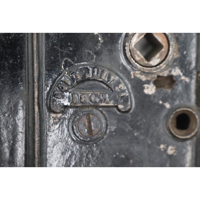 Traditional Antique Right Swing Cast Iron Door Rim Lock For Sale - Image 3 of 8
