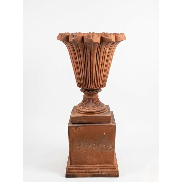 Bring the timeless elegance of an Italian villa to your collection with this magnificent vintage terracotta urn. Standing...