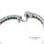 Green Platinum 950 Custom Made Natural Diamond and Emerald Bezel Tennis Bracelet For Sale - Image 8 of 12