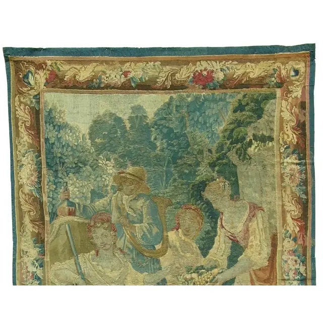 Textile 17th Century Antique Brussels Tapestry For Sale - Image 7 of 9