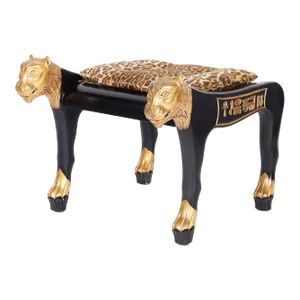 Egyptian Style Bench or Seat With Cat Heads