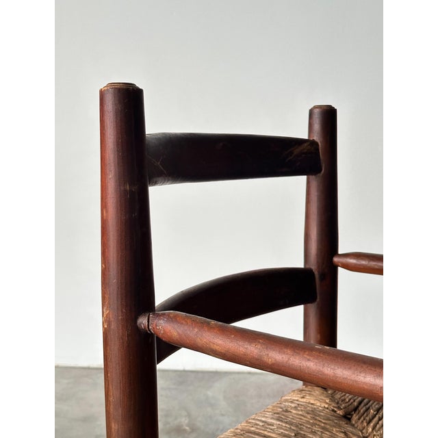 Rustic Pine Hearth Armchairs, France, Mid-20th Century — Set of Four For Sale - Image 12 of 18
