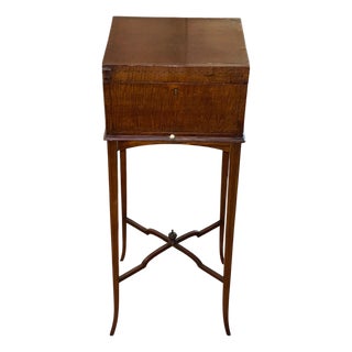 Petite 19th Century French Vanity Table With Mirror For Sale