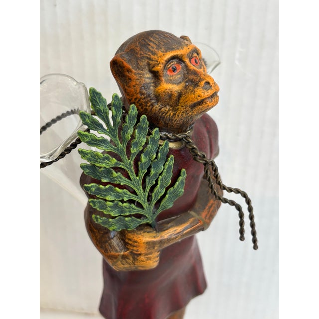 1960s Figural Monkey Rosey Flower Holder For Sale - Image 9 of 11