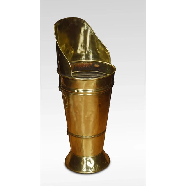 Gold 19th Century Brass Umbrella Stand For Sale - Image 8 of 8