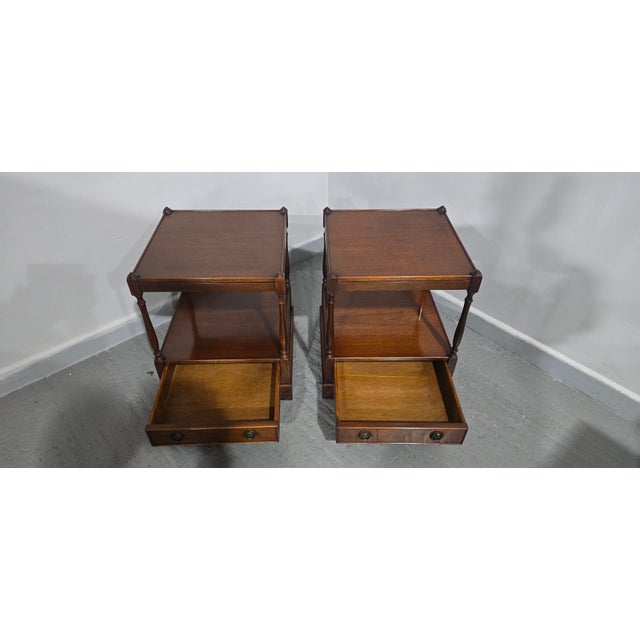 Regency Mahogany Lamp Tables, 1930, Set of 2 For Sale - Image 11 of 13