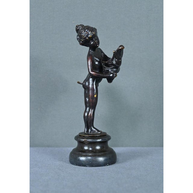 Small Bronze of Young Girl with the Basket, Late 19th Century For Sale - Image 6 of 10
