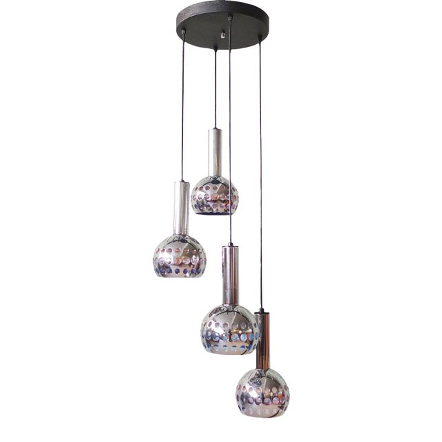 Model Symphonie 4-Shades Cascade Lamp by Euroline, 1970s For Sale