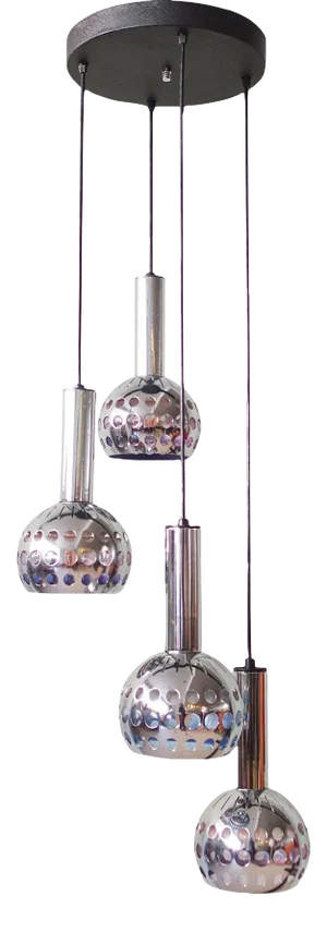 Model Symphonie 4-Shades Cascade Lamp by Euroline, 1970s