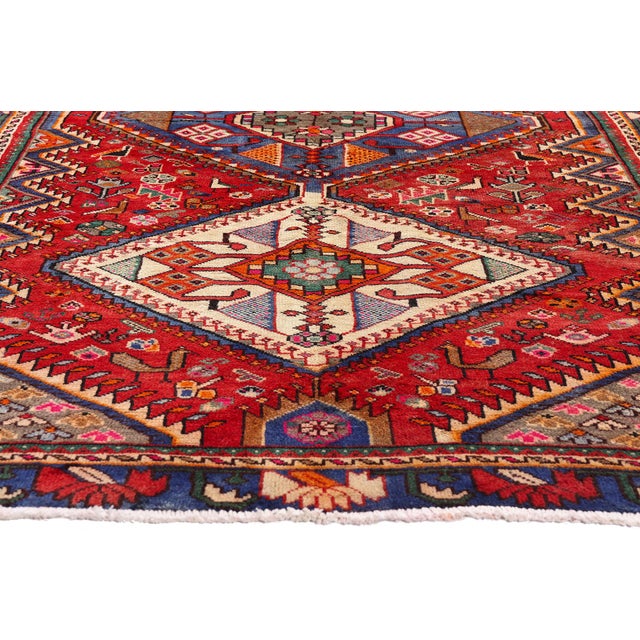 Vintage Persian Shiraz Rug, 05'04 X 10'00 For Sale - Image 4 of 10