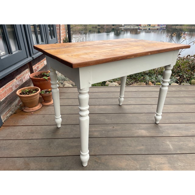 Antique Fir Wood Table, 1890s For Sale - Image 9 of 10