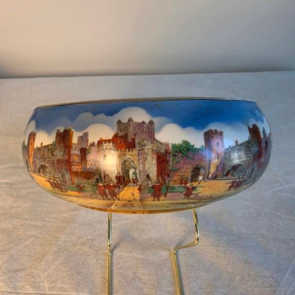 Curated 1930s Newhall Hanley "Tower of London" Ironstone Centerpiece For Sale - Image 13 of 16