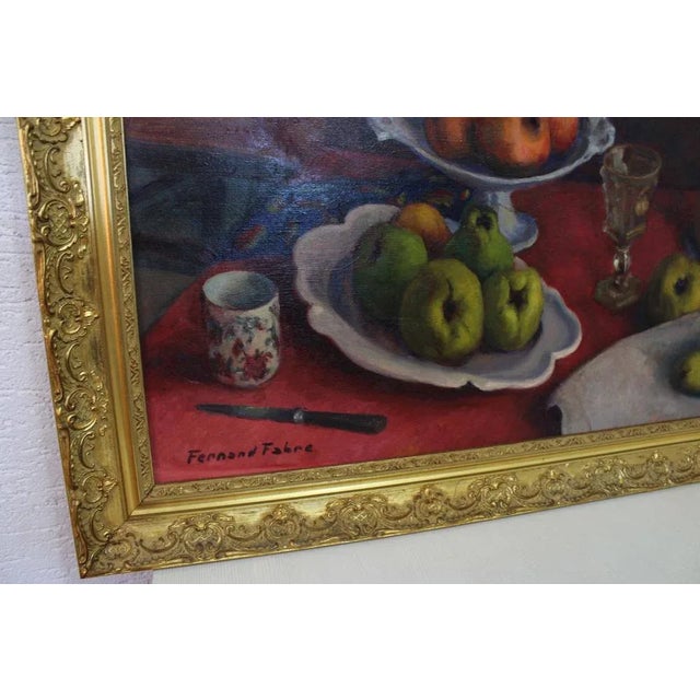 Gold Fernand Fabre, Still Life, 1950s, Oil on Canvas, Framed For Sale - Image 8 of 10