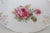 Mid 20th Century Shabby Chic Porcelain Pink Roses Floral Serving Plate With Handles For Sale - Image 5 of 13