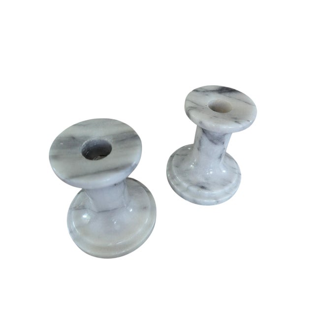 Vintage Marble Candle Holders- A Pair For Sale - Image 4 of 16