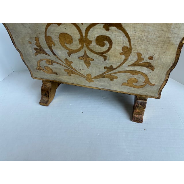 Wood Vintage Italian Florentine Gilt Wood Magazine Rack - Mid Century For Sale - Image 7 of 9