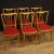 Italian Chairs in Exotic Wood and Faux Leather, 1960, Set of 6 For Sale - Image 4 of 13