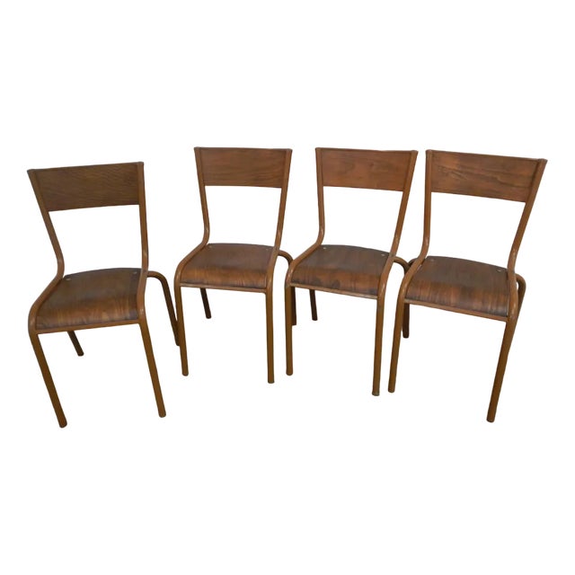 Stackable Chairs from Mullca, 1960s, Set of 4 For Sale