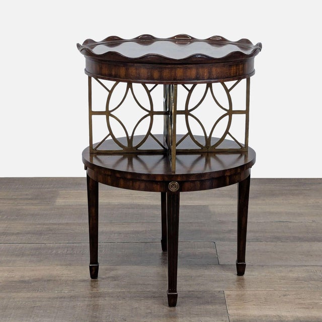 Traditional Maitland-Smith Two Tier Side Table For Sale - Image 3 of 8