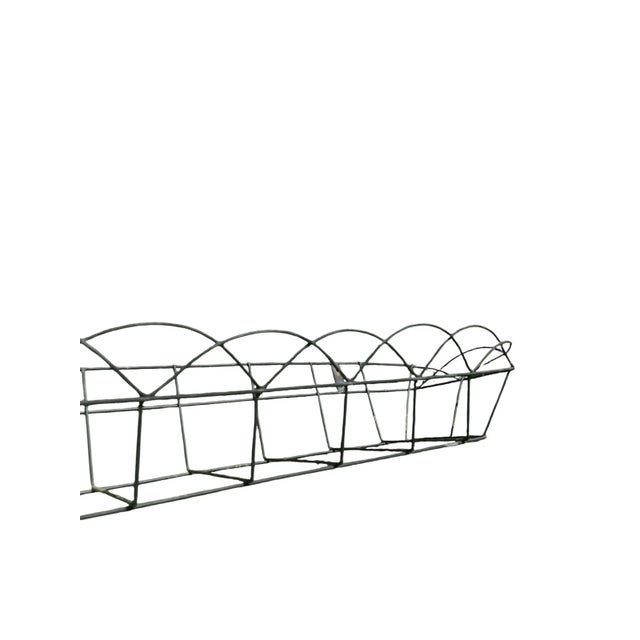 Mid-20th Century Black Metal Wire Wall Baskets Pair Industrial Farmhouse For Sale - Image 9 of 11