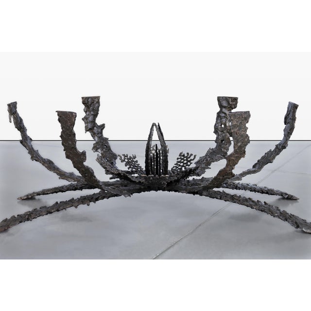 Black Mid-Century Modern Brutalist Bronze Coffee Table by Daniel Gluck For Sale - Image 8 of 14