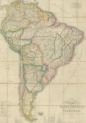 Antique Map of South America attributed to Wyld, 1850