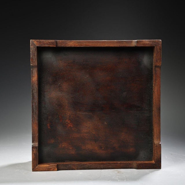 Brown Vintage Huangyang Wood Tea Table Box With Mother of Pearl Inlay For Sale - Image 8 of 10